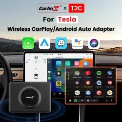 New CarlinKit T2C CarPlay Wireless Android Auto Adapter for Tesla Model 3 Model Y Model X Model S Spotify Google Map Waze WiFi