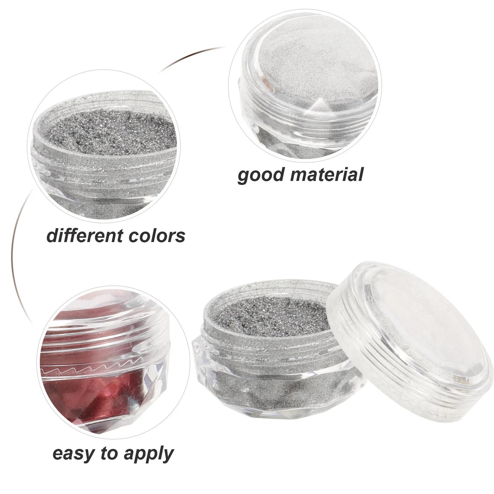 

6pcs 6-Color Powder Nail Art Glitter Sequins Manicure Decorations Women Fingernail Accessories Nail Supplies