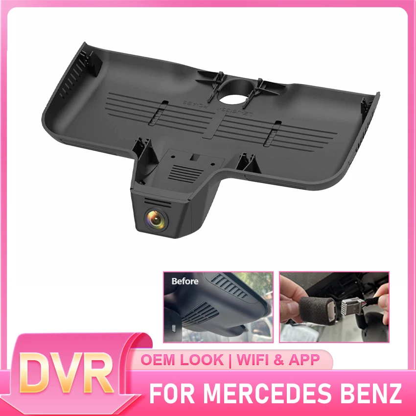 HD التوصيل والتشغيل مسجل فيديو رقمي للسيارات داش كام كاميرا لمرسيدس بنز AMG C-Class C63 GLC 300 350e 250d 220d 2015 ~ 2019