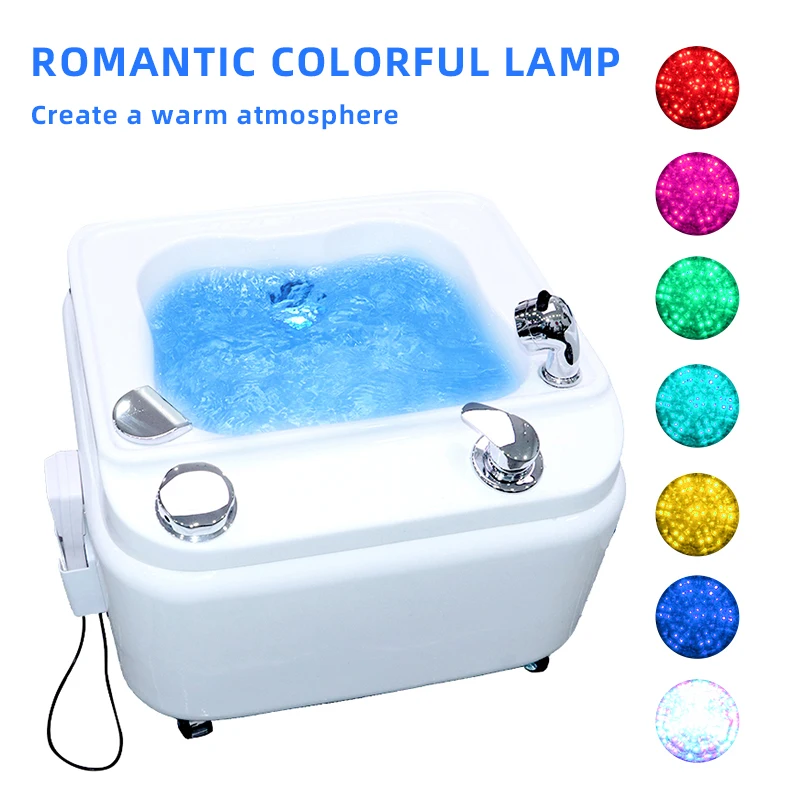 Electric Foot Spa Basin Salon Massager Footbath Spa Vibrating Whirlpool Care With Temperature Control & Shower Head