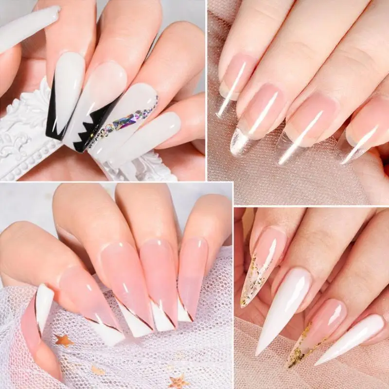 Soak Off UV LED Gelatina Estensione Gel per unghie Multicolor Bianco latte Trasparente Rosa Modellazione Colla per intaglio Salone per unghie Manicure fai da te