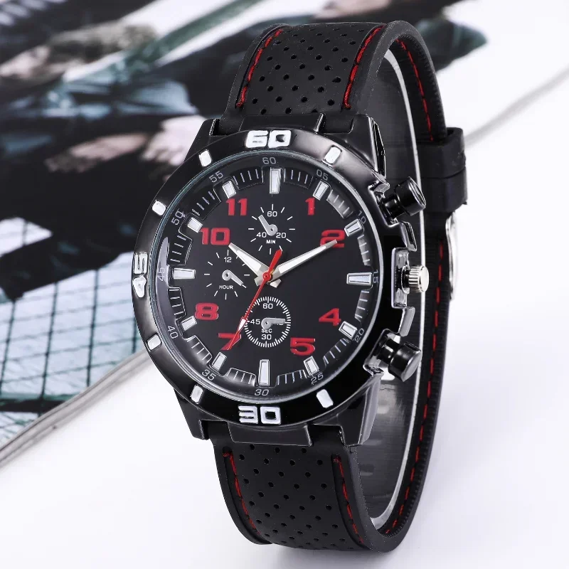 

Fashion Sport Men Watches Black Silicone Band Quartz Wristwatches Men Best Gifts Hot Sale Dropshipping Reloj Hombr Reloj Mujer