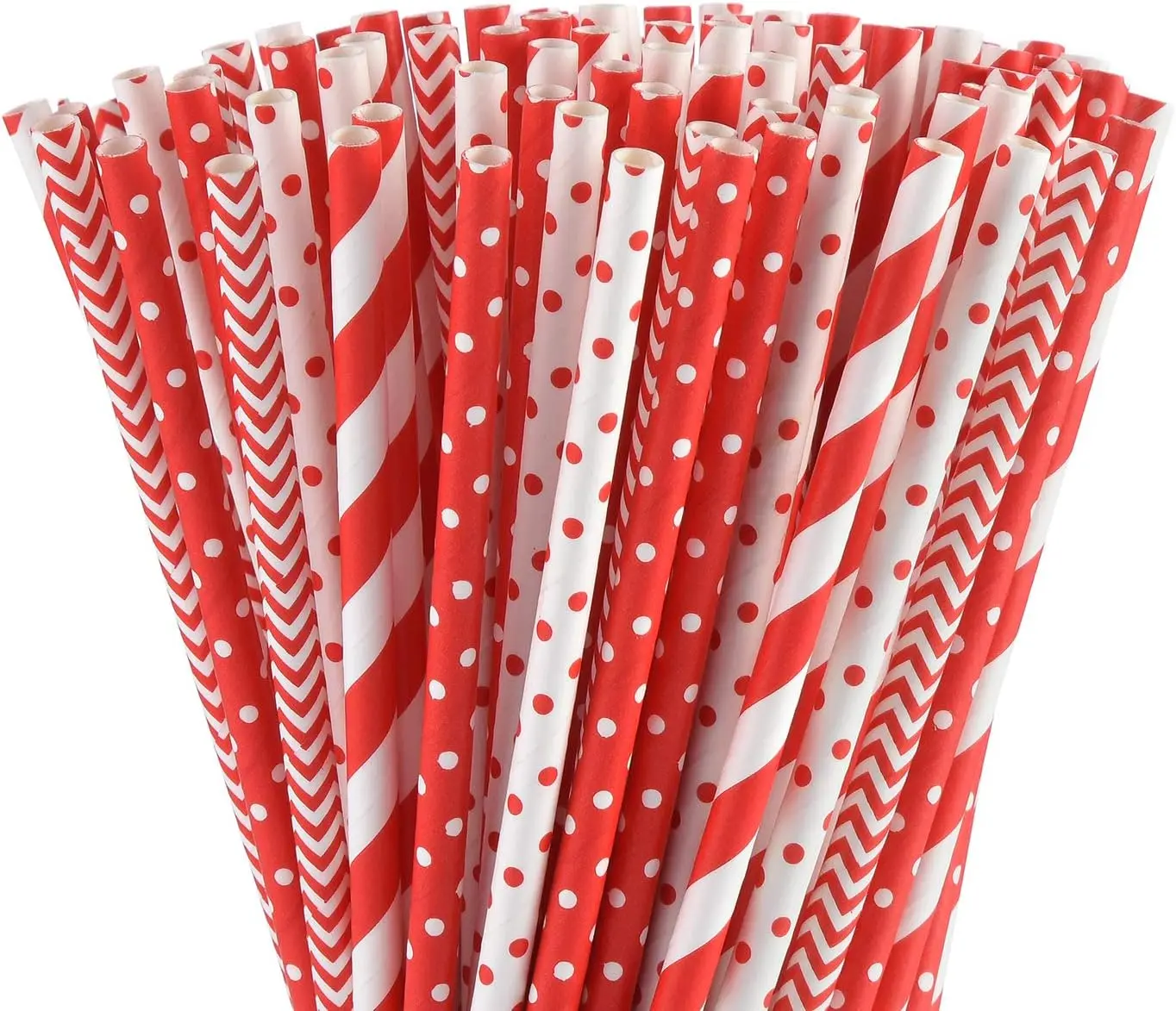 GreenBull 200pcs Paper Straws 6*197mm Factory Made Coffee Restaurant Dessert Party Festival Anniversary Decoration Cocktail Bar