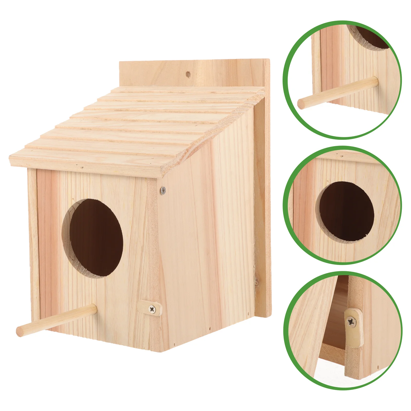 BEEHIVE BIRDHOUSE สวิตช์ไฟ Surround Birdcage ตกแต่งไม้ธรรมชาติสําหรับภายนอก