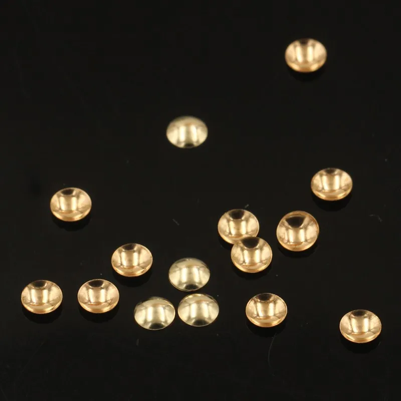 14 Karat Gold gefüllte Perlen kappe loch lose Lampe 3mm/4mm/5mm Gold perlen kappe Befunde DIY Zubehör trüben resistenten Schmuck Befunde – Detail 8