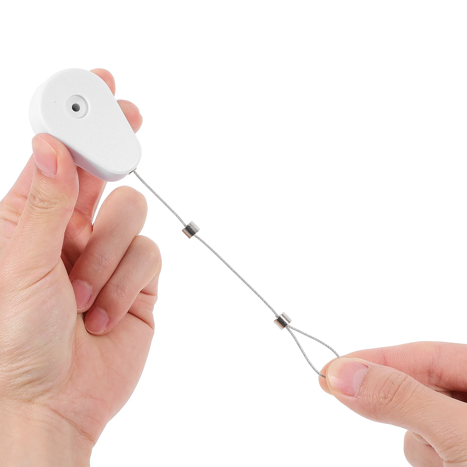 1Set Retractable Cable Holder with Automatic Rewind Function Anti-Theft Protection for Multiple Settings Retractable Cable