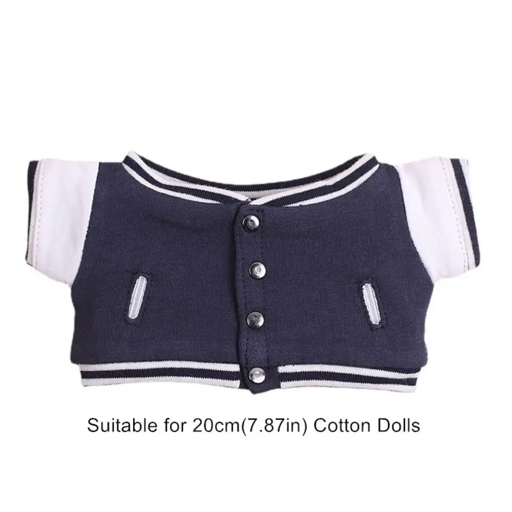 College Style Doll Baseball Jacket Uniform Coat Casaul Wear Cotton Dolls Clothes Playing House Outfit Plush Doll Jacket Coat