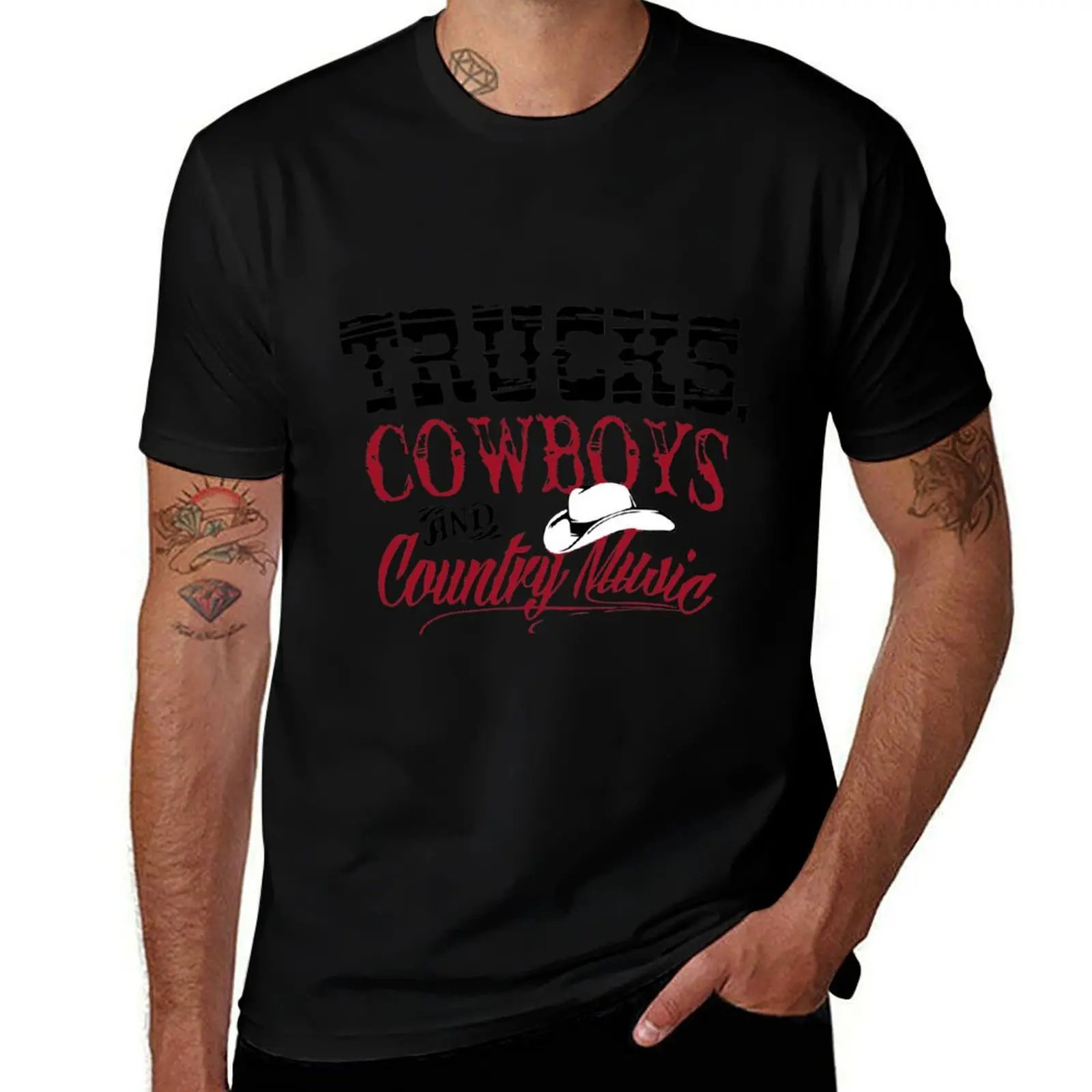 

Trucks Cowboys and Country Music-Country girl shirt T-Shirt Aesthetic clothing luxury designer sweat shirts, men