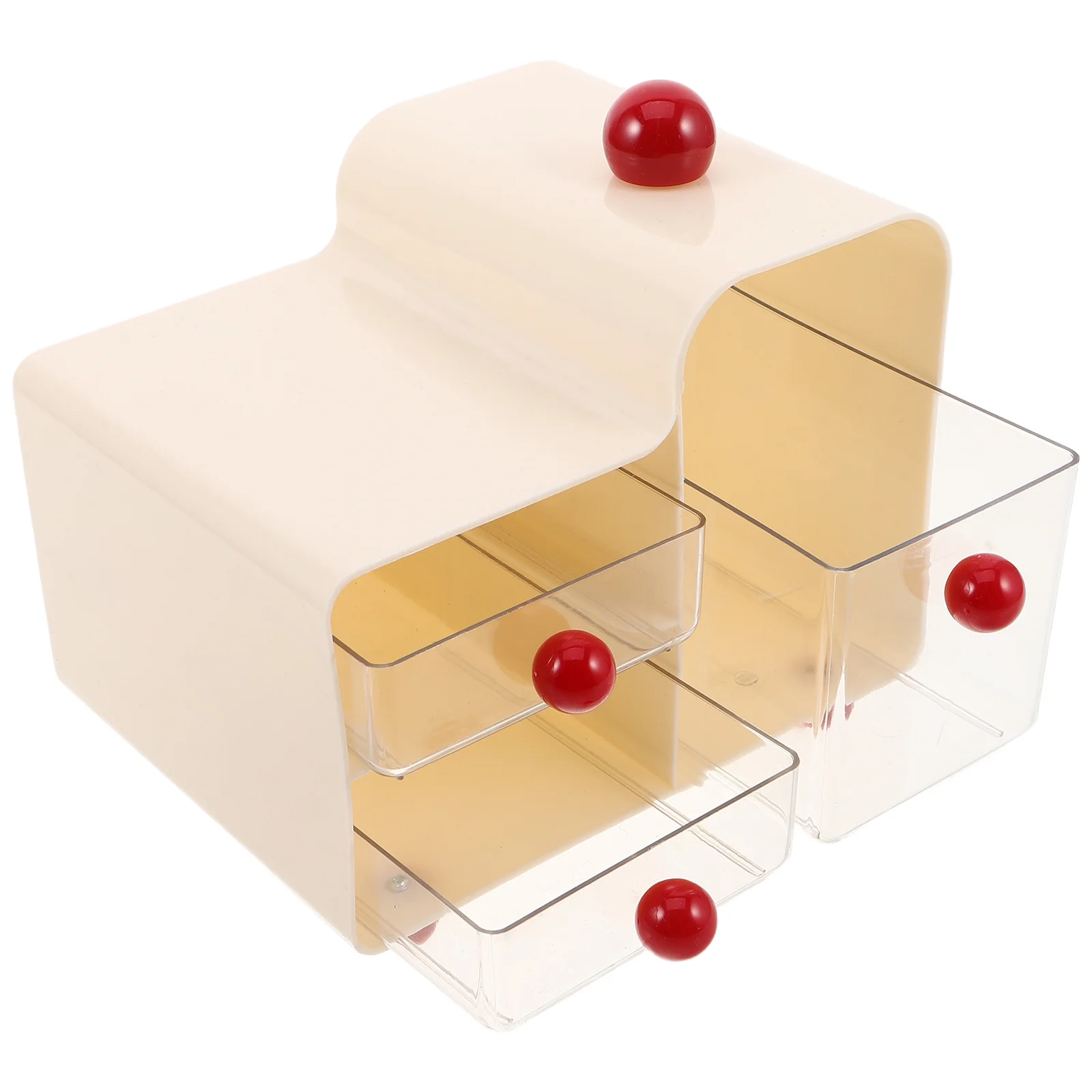 

Clear Drawer Desktop Storage Box Plastic Organizer for Desk Table Makeup Bedroom Office Multi-Function Stationery Box