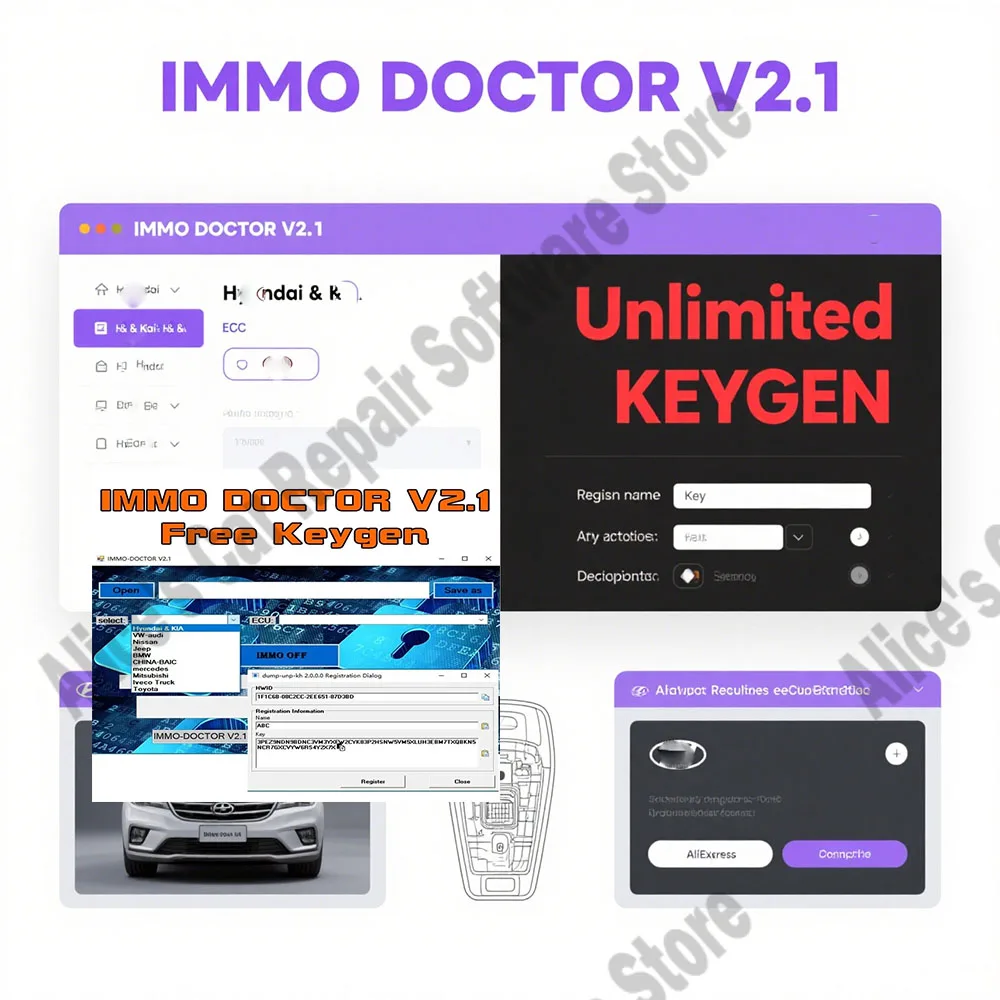 

Newest IMMO DOCTOR V2.1 With Unlimited KEYGEN MULTI BRAND Immo Off Software ECU Chip Tuning for sim2k MT38 ME 17.9.2 MED17.9.8