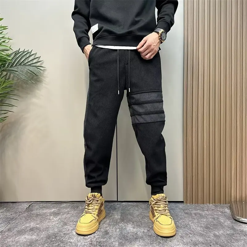 Trendy Brand Man Pants Japan Loose Versatile Sweatshirt Leg-striped Shorts Autumn And Winter Casual Pants For Men Trousers Gym