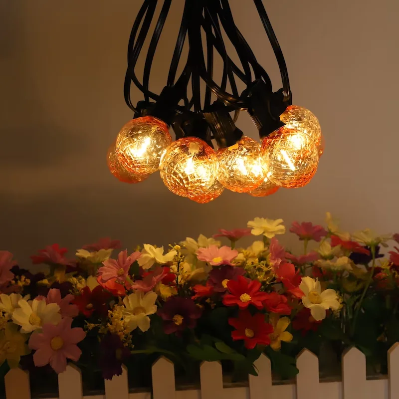 G40 Shatterproof Amber Diamond LED Bulbs E12 1W