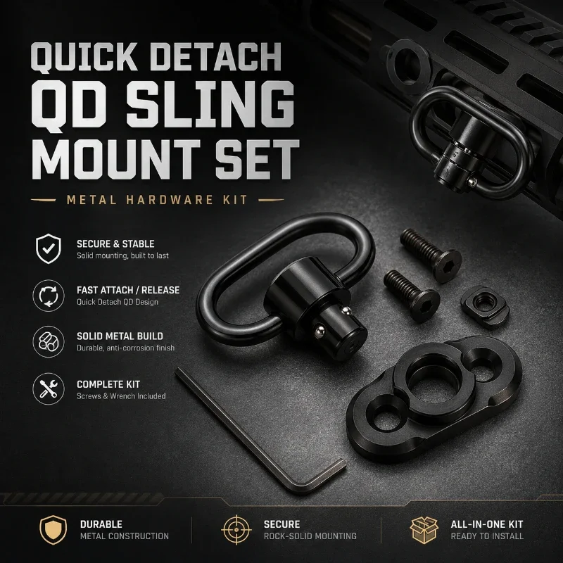 Floating Swivel Metal Quick Detach Ring Double Fixed Screw Positions Thick Reinforced Base Hobby Equipment Spare Kit