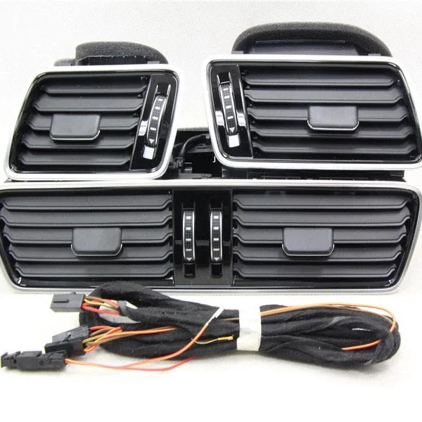 

Black Chrome Piano Paint Dashboard Vents Air Nozzle Car Air Conditioning Vent For CC B6 B7 3AD 819 701