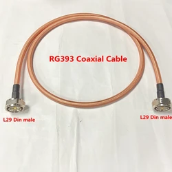 RG393 SFF-50-7 High Frequency High Power 6G Double Shielding Coaxia Cable L29 Din Male To L29 DIN Male Connector Adapter RF