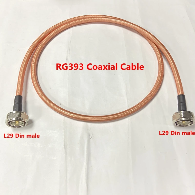 Duplo Blindagem Cabo Coaxia Alta Freqüência Alta Potência 6g L29 Din Macho para L29 Din Macho Conector Adaptador Rg393 Sff507