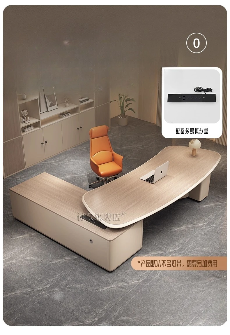 

Light luxury desk, simple modern chairperson's desk, large desk, office desk and chair combination