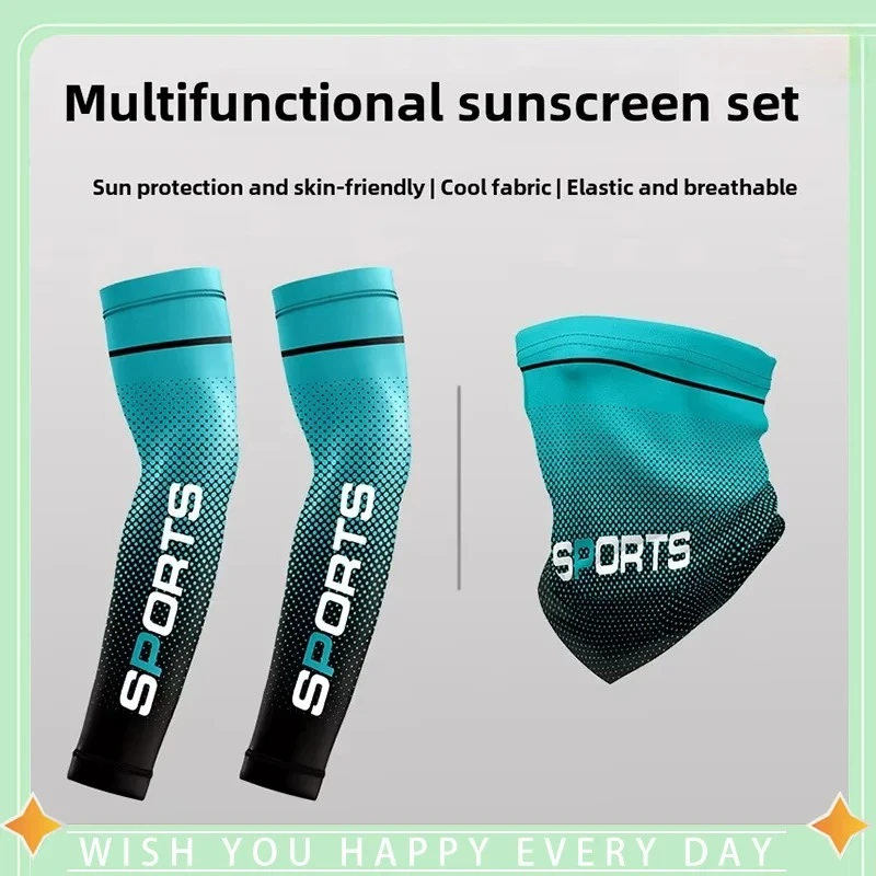 

Men Ice Silk Cooling Arm Sleeves Summer UV Sun Protection UPF50+ for Cycling Motorcycle Fishing Outdoor Breathable Arm Guards