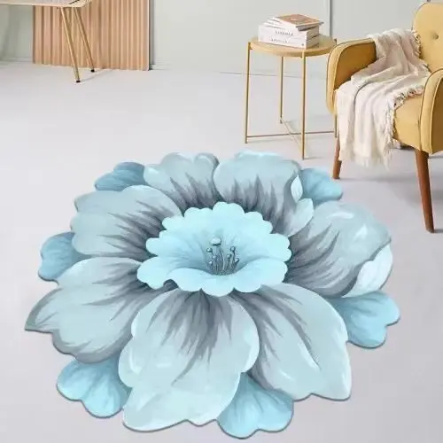 Modern Flower Carpet Living Room Decoration Home Large Area Rugs Bedroom Girl Room Decor Bedside Rug Anti-skid Entry Door Mat