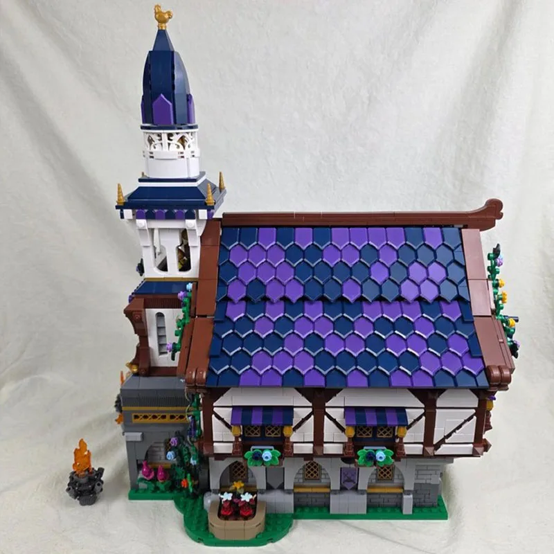 

MOC German wooden structure town hall / town hall street view modular building creative assembly building blocks toy gift