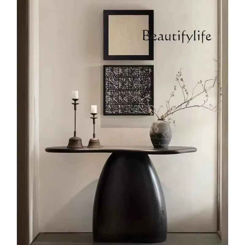 Nl Italian Light Luxury Entrance Platform Entry Door Art Plan Entrance Table Aisle Corridor Small Size End View Decoration Tabl