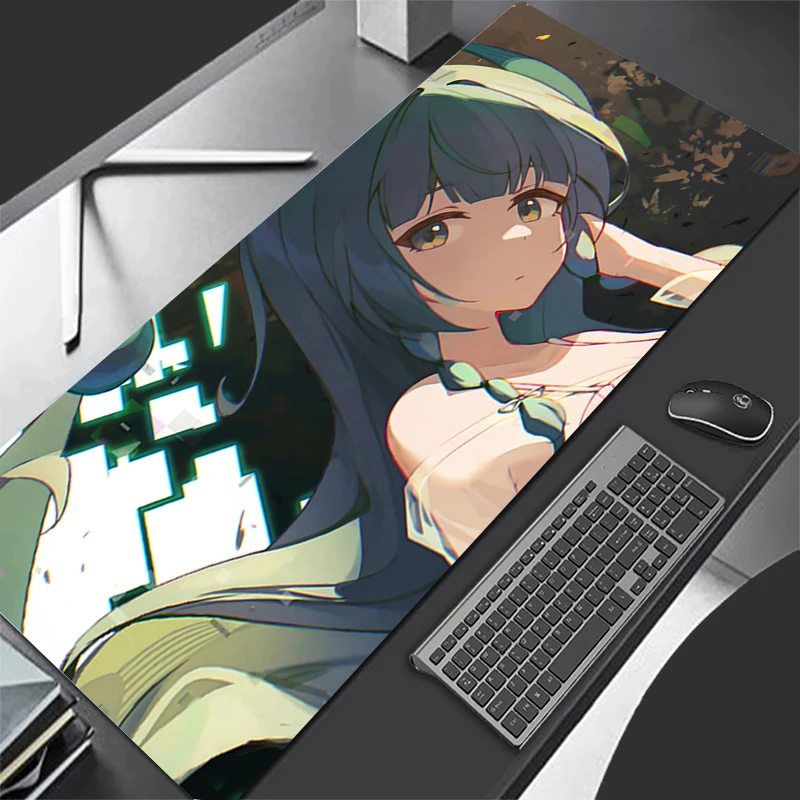 Mousepad Computer Gaming Accessories Keyboard Pad Office Rubber Mouse Pad Decoracion Desk Z-zenless Zone Zero Qingyi Mouse Mat