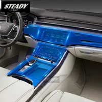 For Audi A8 D5 2018-2022 2023 Car Interior Center Console Transparent TPU Protective Film Anti-scratch Repair Accessories Refit