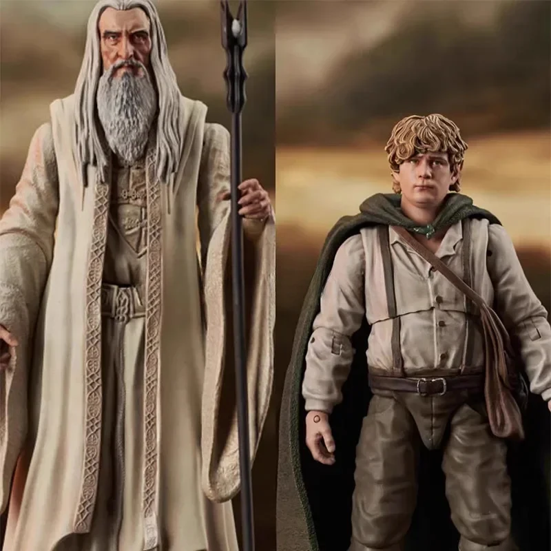 

In Stock Lord of The Rings Saruman Samwise Gamgee 7 Inch Action Figure Toy Collectible Gifts for Children