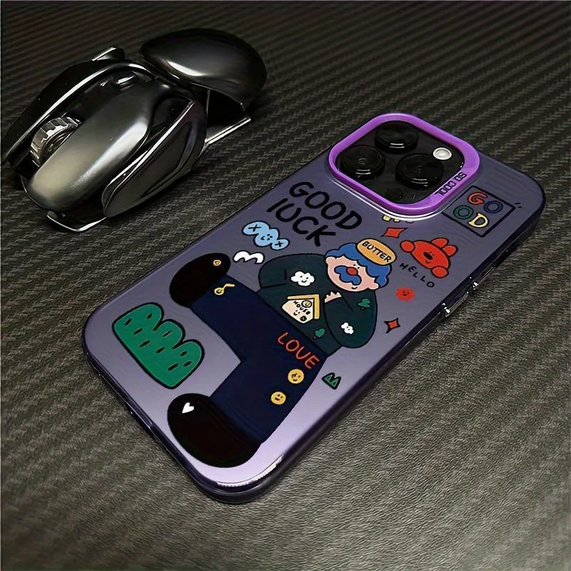 

Lucky Grandpa Pattern phone case for iPhone 17 16 15 14 13 12 11 Pro/ Max/Plus shock-proof rear cover anti-fingerprint
