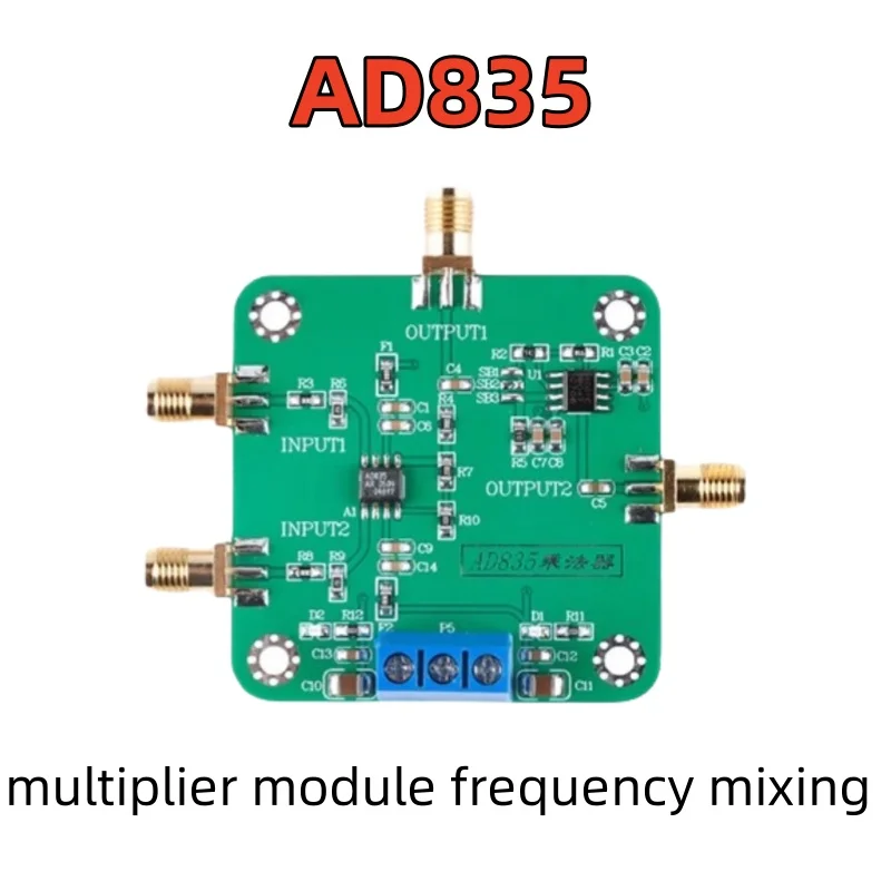 AD835 multiplier module frequency mixing broadband modulation demodulation with post stage operational amplifier 4-quadrant