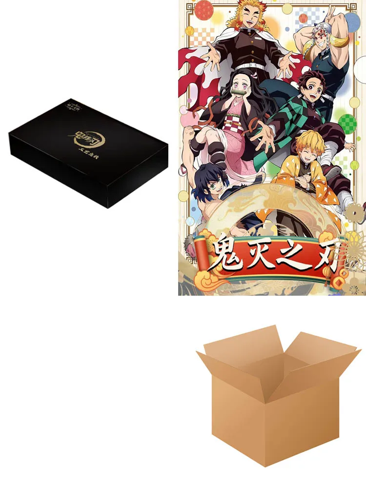 Demon Slayer Cards Booster Box Collection Pack Case Wholesale Wooden Acrylic Sexy Girls Playing Cards Party Games