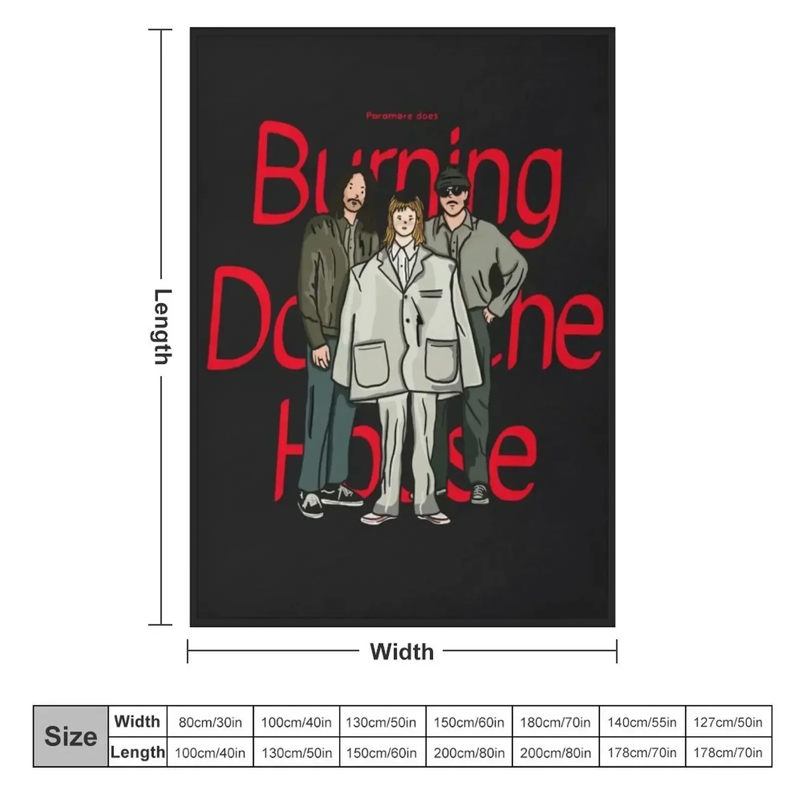Paramore does ‘burning down the house’ Throw Blanket couch cozy soft plush fuzzy picnic outdoor blanket