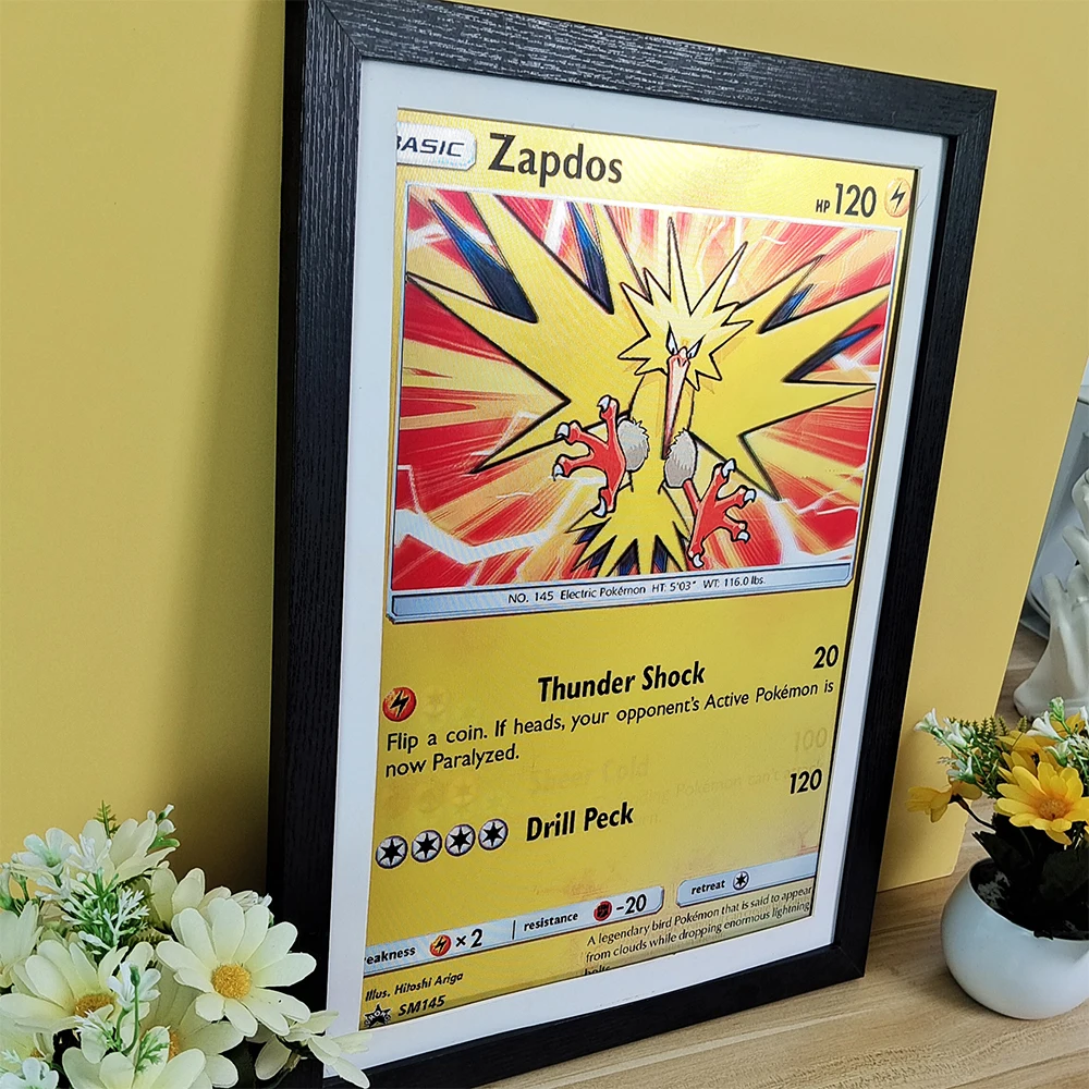 Anime Pokemon 3D-Lentikularposter: Zapods Articuno Moltres Come Alive mit erstaunlichen 3D-Effekten, Wandkunstdruck (ohne Rahmen)