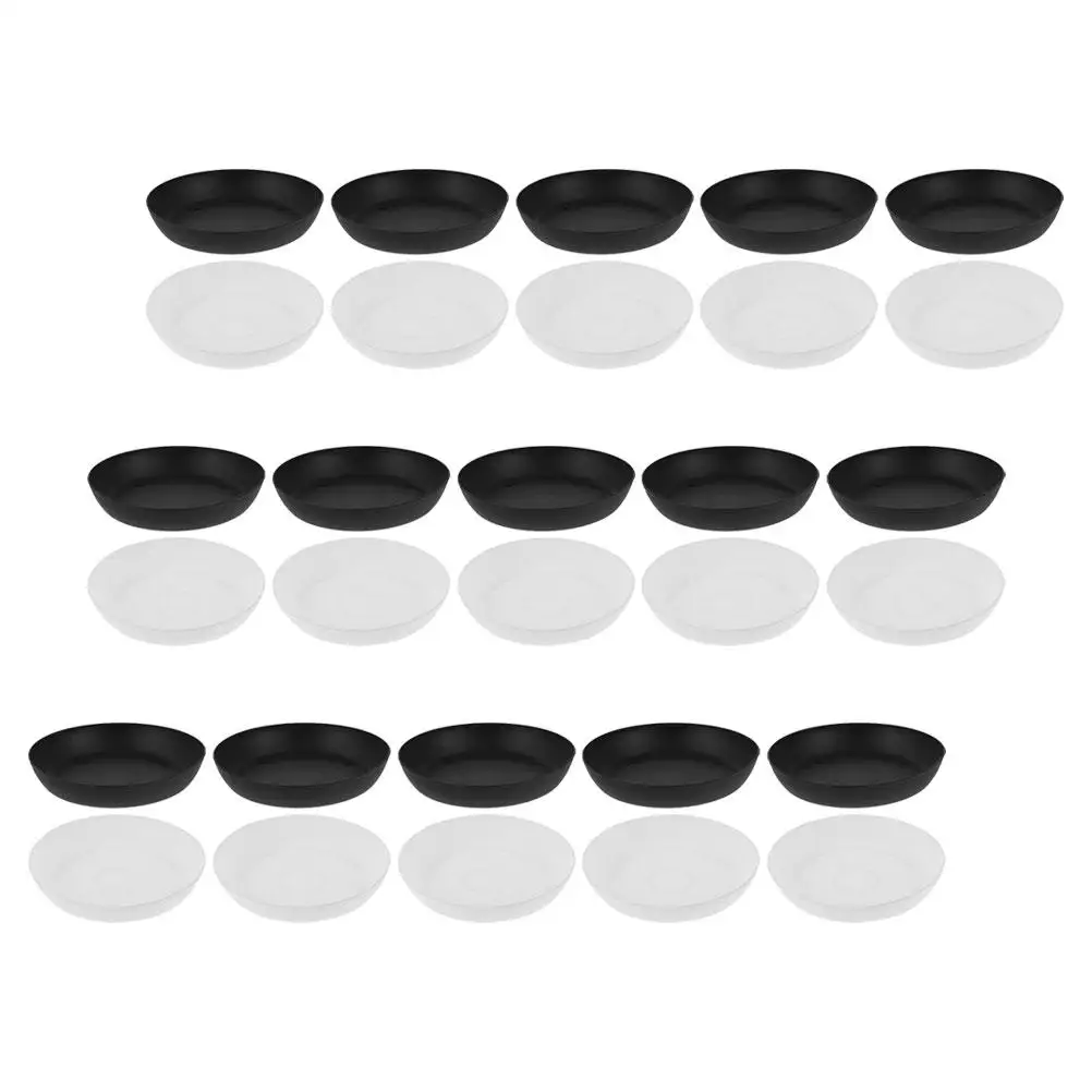 

30 Pcs Flower Pot Tray Black Round Water Collection Saucer Drip Planter Base Isolation Garden Indoor Use Long Service Life