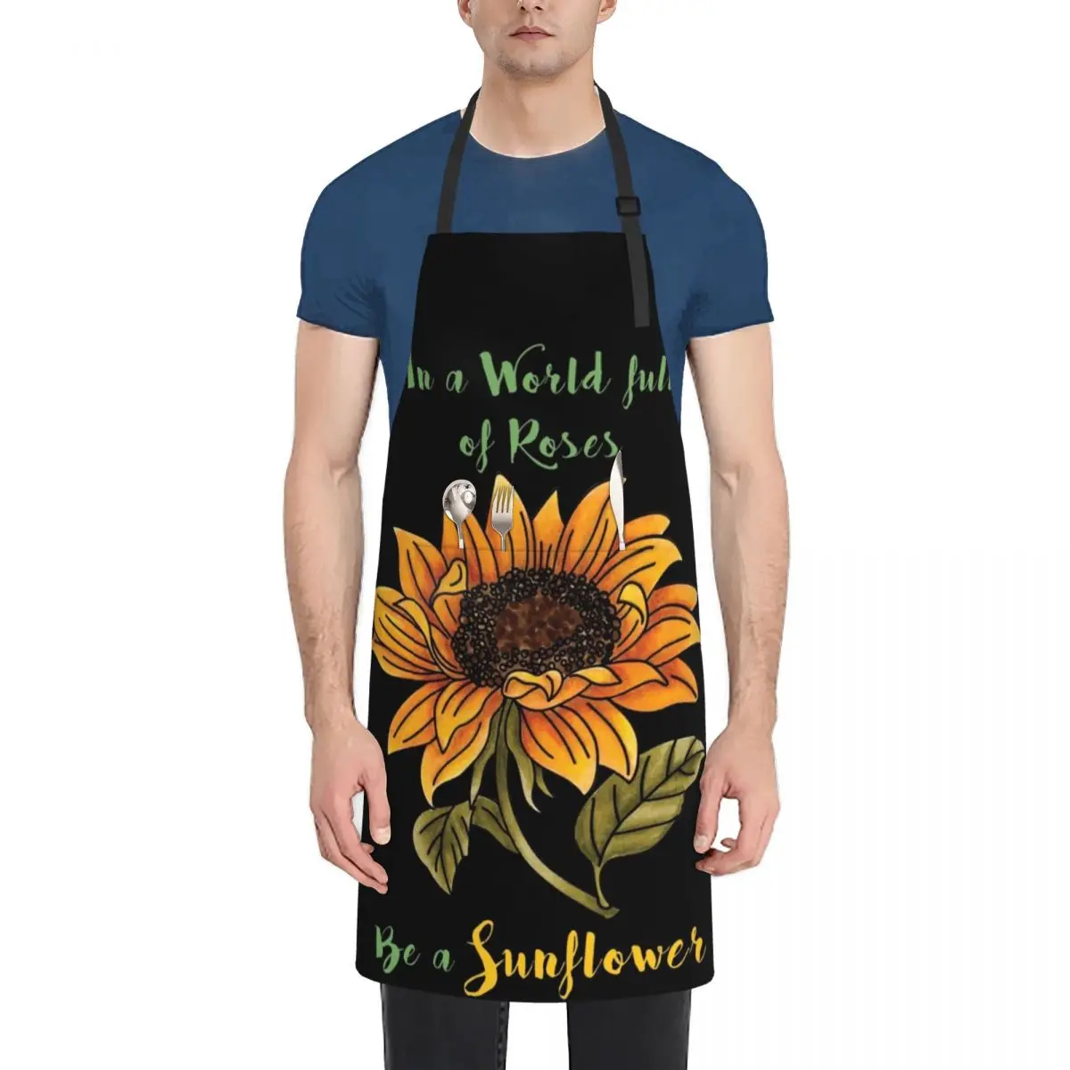 

Be a Sunflower Apron Cooking Clothes christmas decoration House Things For Home And Kitchen Apron