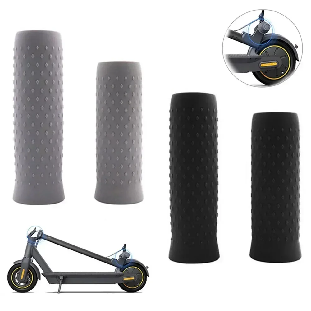 1 Pair Electric Scooter Silicone Handlebar Grips Bar Cover For Segway-Ninebot MAX G30 Non-slip Bar Parts Black Gray Accessories