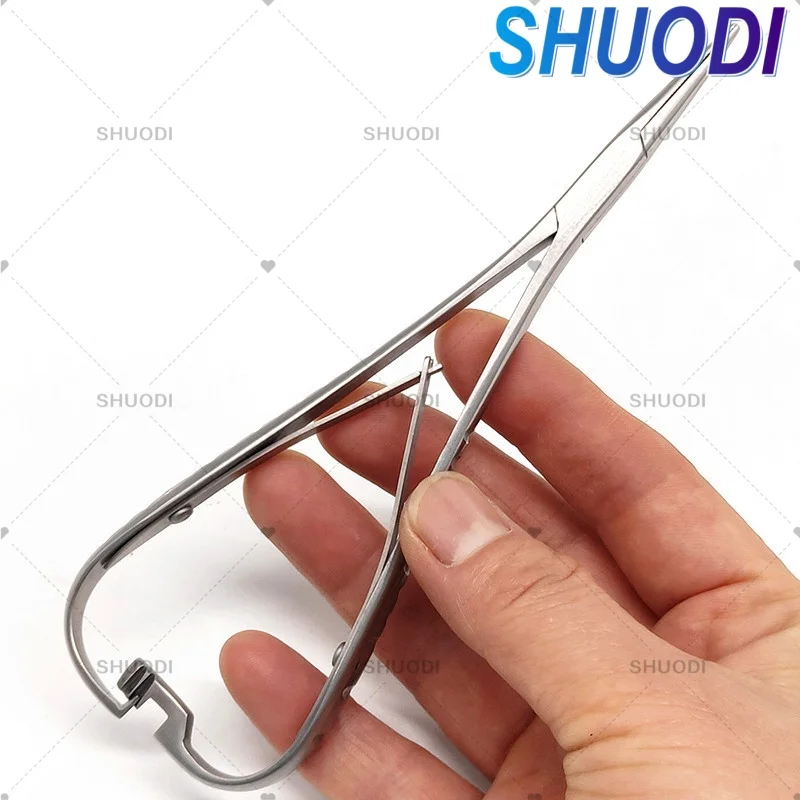 الفولاذ المقاوم للصدأ تقويم الأسنان ماتيو إبرة حامل أورثو أداة العناية بالفم أداة Forcep التوازي الأخدود تلميح 14 سنتيمتر
