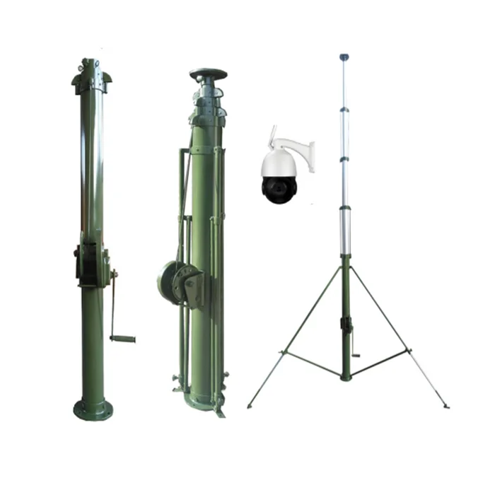 

Customized 8m to 18m Manual Aluminum Telescopic Mast for Cctv
