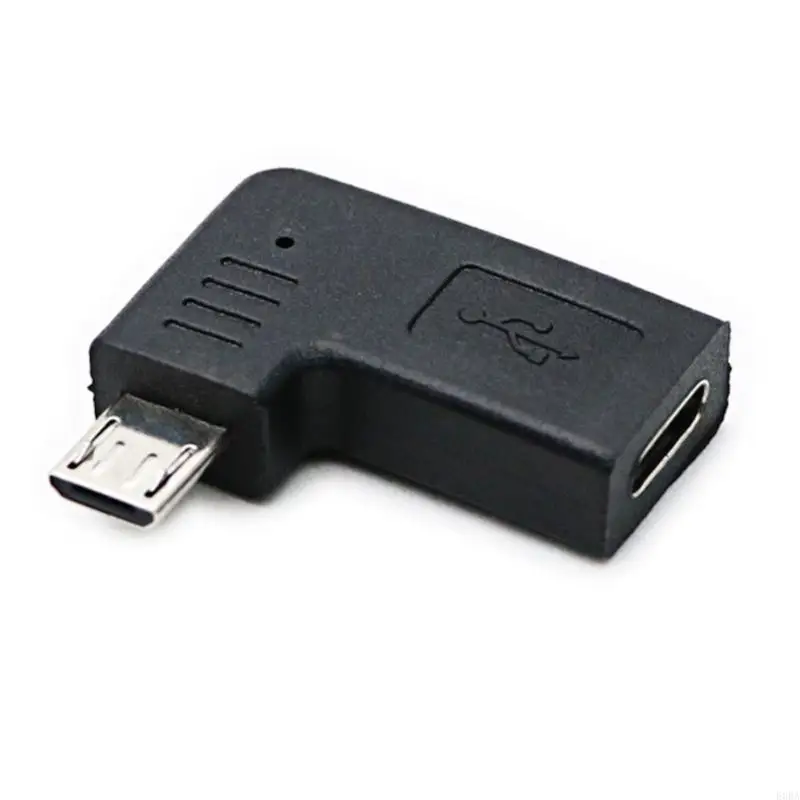 90 degrés USB C Femelle à Micros USB Convertisseurs d'adaptateurs masculins pour comprimés