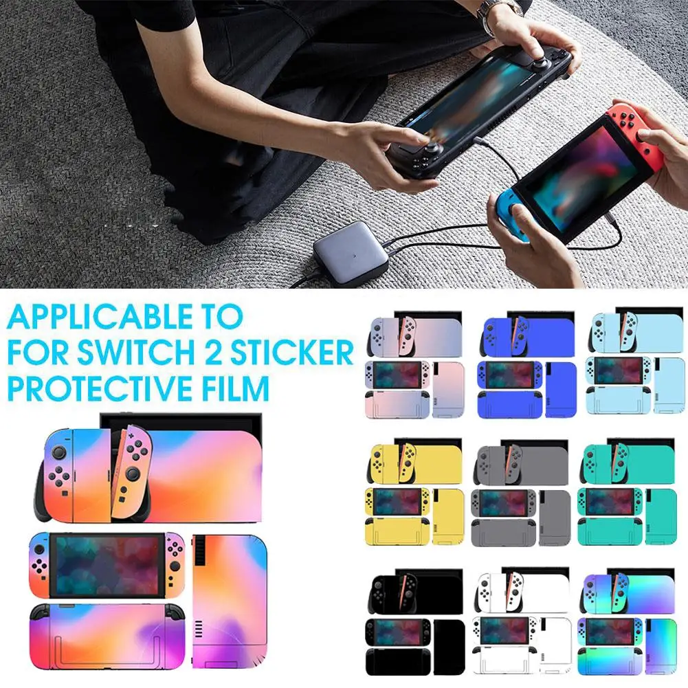 For Switch 2 Body Stickers Game Console Color Stickers Full Pack Stickers Protective Film Stickers Controller Game Accessories