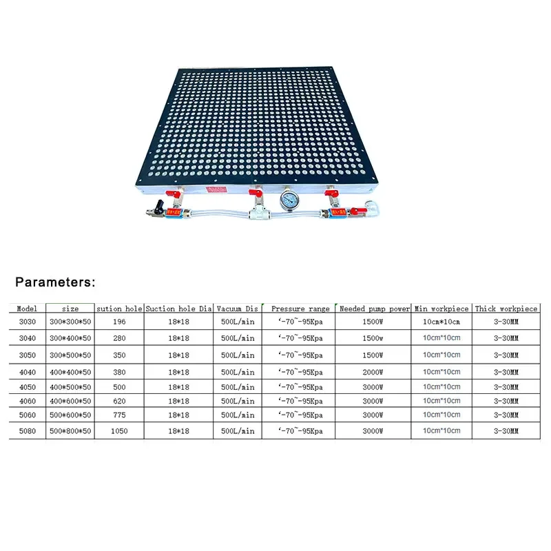 For5050 CNC Vacuum Chuck Fixture Plate Workpiece Clamping Table For Machining Center, Lathe, Milling, Engraving Machines