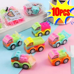 Kids Mini Assembly Building Blocks Engineering Car Toys Wholesale Educational Cartoon Assembly Deformation Engineering Car Gifts