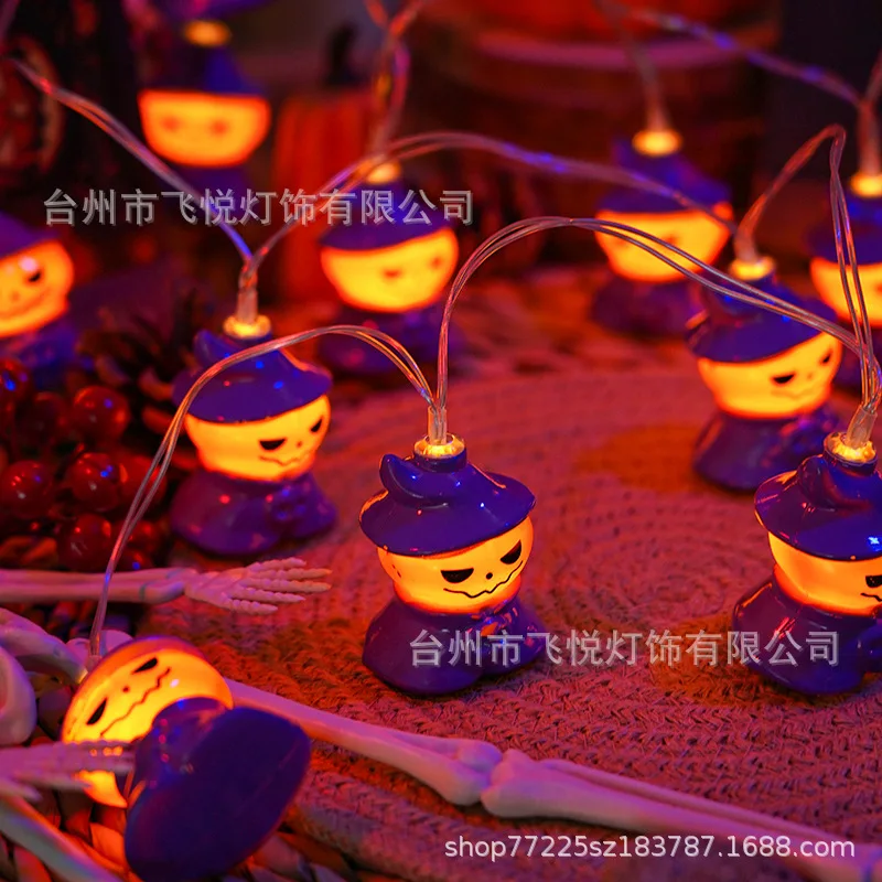 ไฟ LED สำหรับตกแต่งภายในในเทศกาลฮาโลวีน อีสเตอร์ และเทศกาลผี รูปแบบฟักทอง ผี หัวกะโหลก ไฟหลากสีสร้างบรรยากาศ
