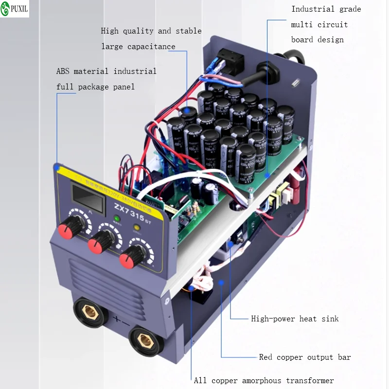 ZX7-250 1000UF industrial capacitor welding all copper 220V household small large capacitor portable portable welding machine