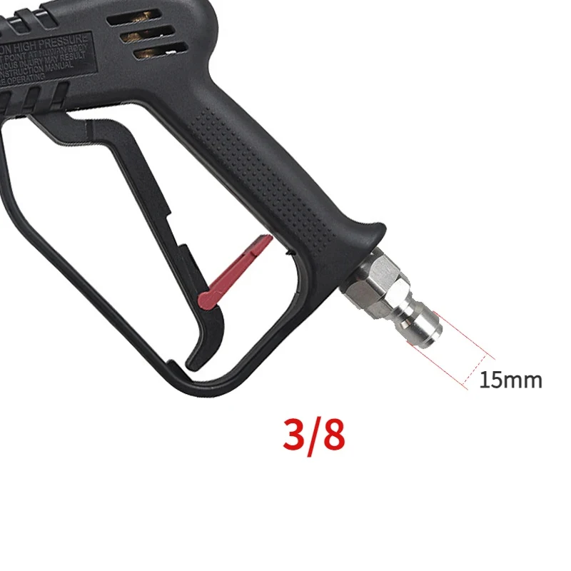 4000psi High Pressure Car Wash Water Gun 3/8 Anti-winding Tail Pure Copper Cleaning Water Gun with Five-color Nozzle