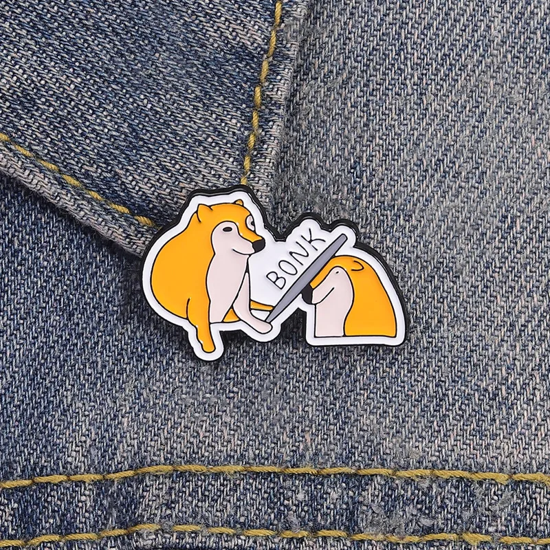 Lapel Pins Funny Shiba Inu Fun Animal Badge Cartoon Interactive Styling Pin Trendy Cool Wear with Personalized Decoration Brooch