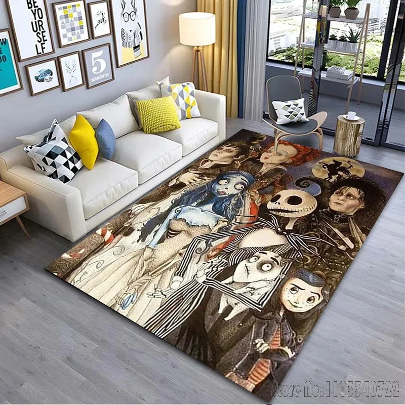 Nightmare Before Christmas Jack Large Area Rug Carpets 80x120cm Decor for Bathroom Kids Floor Mat Living Room Children's Bedroom