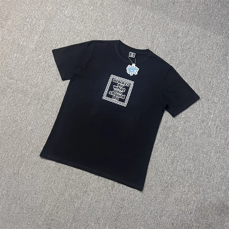 Alway Do What You Should Do Black T-Shirts Men Women 1:1 High Quality Sun Roll Print ADWYSD Casual Short Sleeves Top Tees