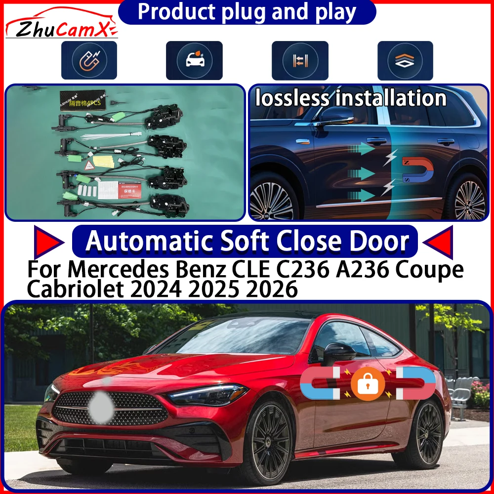 OEM Door Lock Actuator for Mercedes Benz CLE C236 A236 Coupe Cabriolet 2024 2025 2026 Close Door Kit Power Latch System Auto