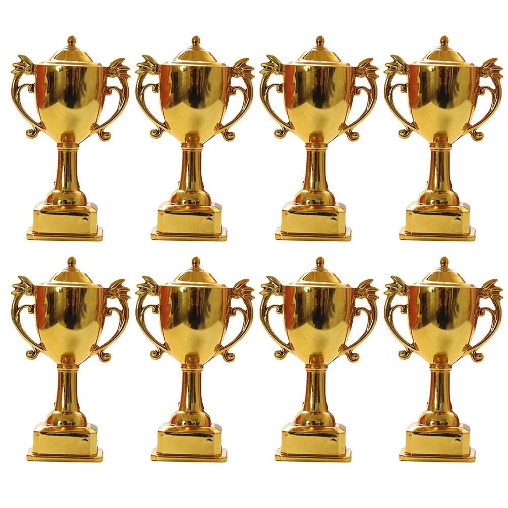 

8Pcs Miniature Trophy Ornament Cake Decoration Party Competition Celebration Awards Supplies Stuff